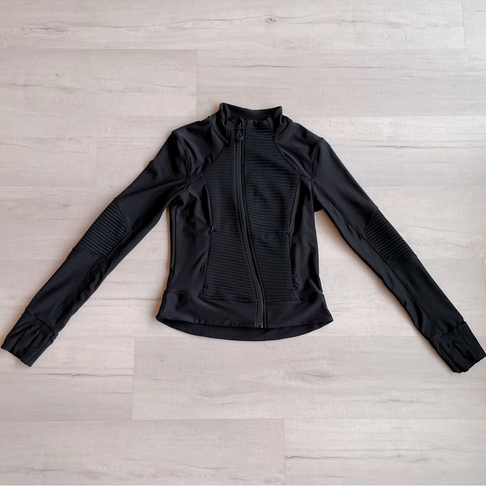 Mondetta ribbed zip up athletic jacket